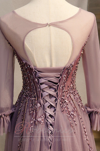 Robe de Soirée Couvert de Dentelle Fourreau Avec Bijoux Naturel taille - Page 5