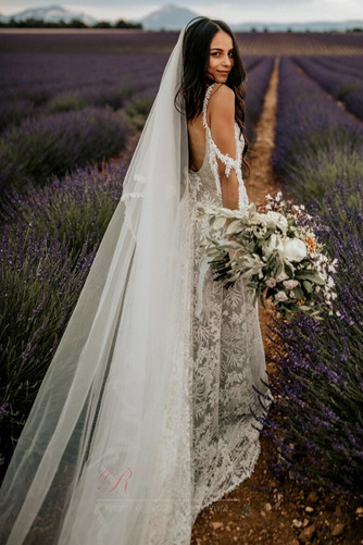 Robe de mariée Dentelle Longue Col en V Foncé Fourreau De plein air - Page 10