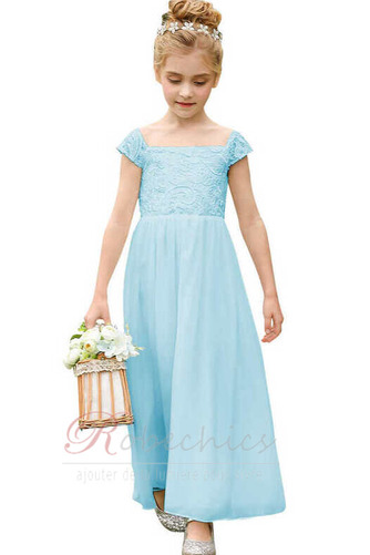 Robe Cortège Fille Longueur Cheville A-ligne Chiffon Naturel taille Elégant - Page 5