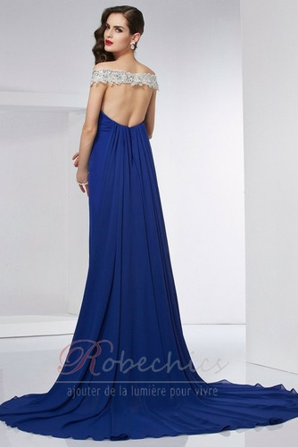Robe de Bal Dos nu Mousseline de soie Sans Manches Traîne Courte - Page 2