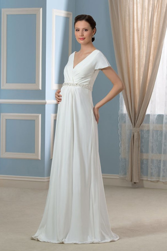 Robe de mariée Simple Train de balayage Chiffon rider Rivage taille haut - Page 3