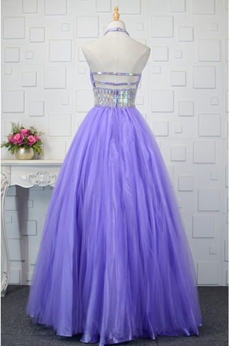 Robe de Bal Haut Bas Naturel taille Formelle Perle Sans Manches - Page 3