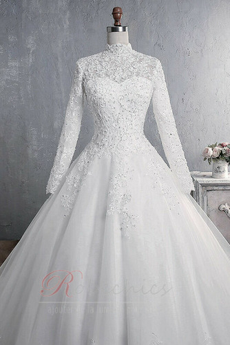 Robe de mariée Tulle Salle Longue Naturel taille Col haut Au Drapée - Page 5