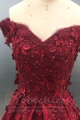 Robe de Cocktail Longueur Genou Épaule Dégagée A-ligne Manche Courte - Page 5