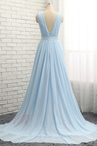 Robe de Soirée Fourreau pli Sans Manches Naturel taille noble - Page 2
