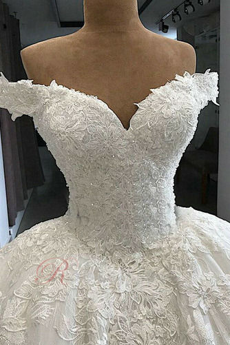 Robe de mariée Organza aligne Formelle Épaule Dégagée Chaussez Salle - Page 3