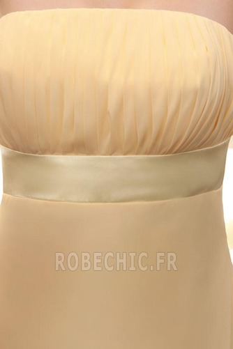 Robe de Soirée Chic Chiffon Sans bretelles Asymétrique Champagne - Page 8