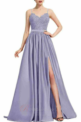 Robe de Soirée Appliques Epurée Bretelles Spaghetti Naturel taille - Page 5