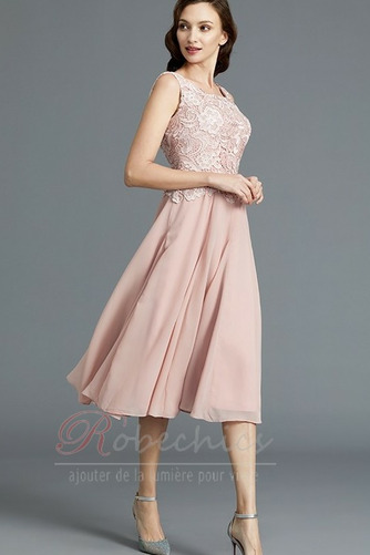 Robe Mère de Mariée Avec la veste Mousseline de soie Zip Sans Manches - Page 5