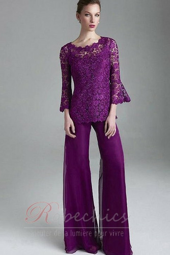 Robe de mère pantalon de costume 1/2 Manche Automne Col ras du Cou - Page 1