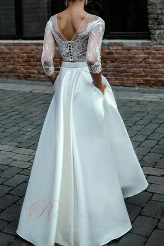 Robe de mariée Dentelle Milieu Avec Jacket Poire Satin Attrayant - Page 2