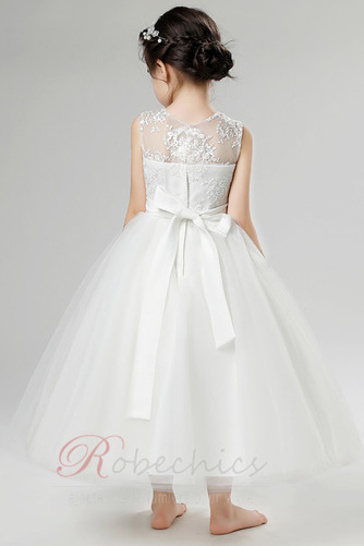 Robe Cortège Fille Fermeture éclair Nœud à Boucles Longueur Mollet - Page 2