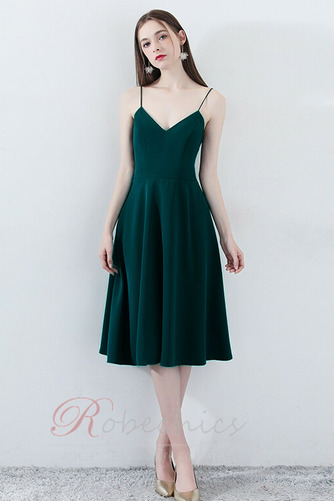 Robe de Soirée Dos nu Mi-longues Bretelles Spaghetti Simple Naturel taille - Page 1