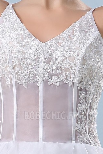 Robe de mariée Dentelle Fourreau Avec Bijoux Organza Sans Manches - Page 6