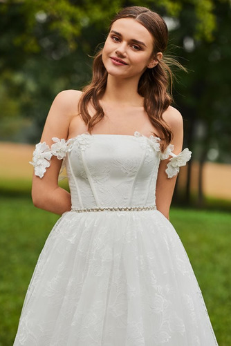 Robe de mariée Dos nu Train de balayage De plein air Elégant Tissu Dentelle - Page 4