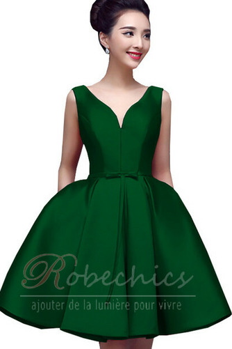 Robe de Cocktail Soie Epurée Lacez vers le haut Longueur Genou Été A-ligne - Page 9