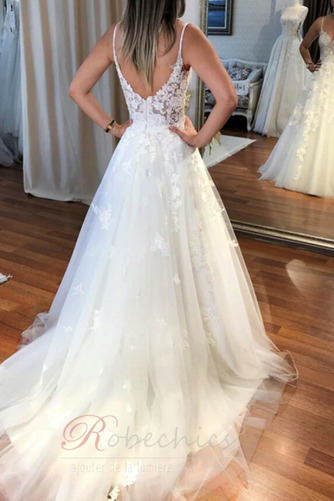 Robe de mariée Dos nu Naturel taille Train de balayage Sans Manches - Page 2