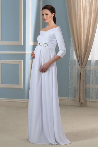 Robe de mariée Zip Fourreau plissé Mousseline de soie Épaule Dégagée - Page 2