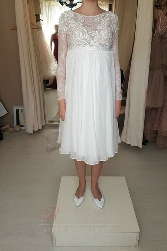 Robe de mariée Grossesse taille haut Empire Gaze Sans Manches Col U Profond - Page 3