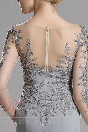 Robe de Soirée Longue Couvert de Dentelle Appliques Manche Longue - Page 3