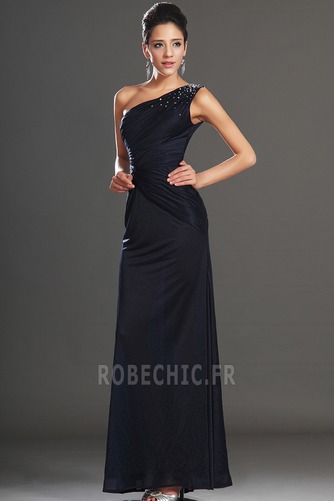 Robe de Soirée Fourreau Naturel taille semi-couverte Fourreau pli - Page 4