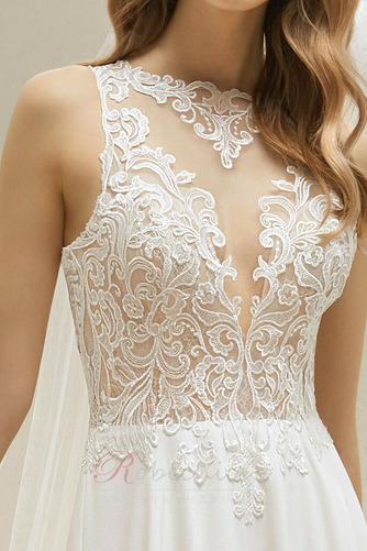 Robe de mariée Sans Manches Traîne Courte Rivage A-ligne Col de chemise t - Page 3