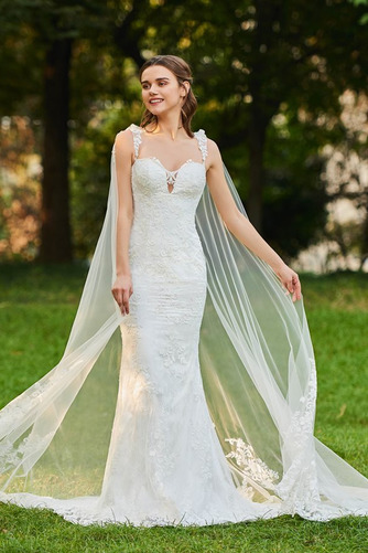 Robe de mariée Train de petit Avec châle Bretelles Spaghetti élancé - Page 3