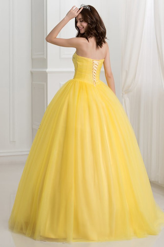 Robe de Bal Lacet Tulle Fourreau Avec Bijoux A-ligne Ruché Sans bretelles - Page 2