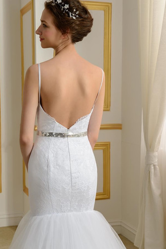 Robe de mariée Dos nu Epurée Sirène Sans Manches Col en V élancé - Page 5