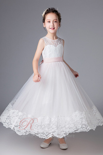 Robe Cortège Fille Tulle Orné de Nœud à Boucle Naturel taille - Page 1