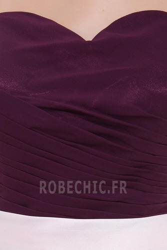 Robe Demoiselle d'Honneur Raisin a ligne Zip Naturel taille Col en Cœur - Page 6