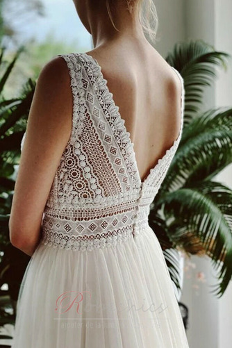 Robe de mariée Tulle Longue Naturel taille Plage aligne Désirable - Page 4