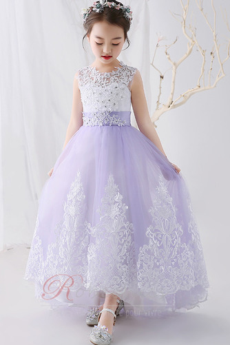 Robe Cortège Fille Naturel taille Lacet a ligne Longueur ras du Sol - Page 3