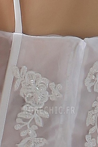 Robe de mariée Dentelle Fourreau Avec Bijoux Organza Sans Manches - Page 7