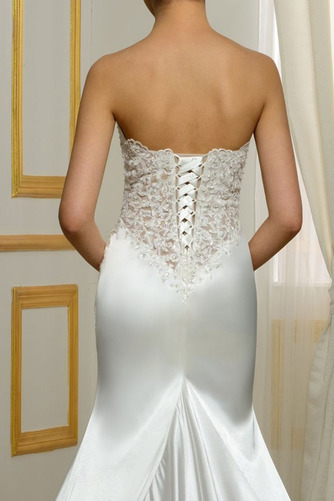 Robe de mariée Sirène Longue Petites Tailles Lacet Appliques Epurée - Page 5