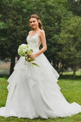 Robe de mariée Naturel taille Manquant Bretelles Spaghetti Longue - Page 2