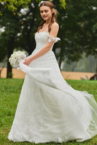 Robe de mariée Dos nu Train de balayage De plein air Elégant Tissu Dentelle - Page 2