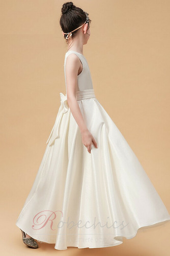 Robe Cortège Fille Orné de Nœud à Boucle Nœud à Boucles A-ligne Longueur Cheville - Page 5