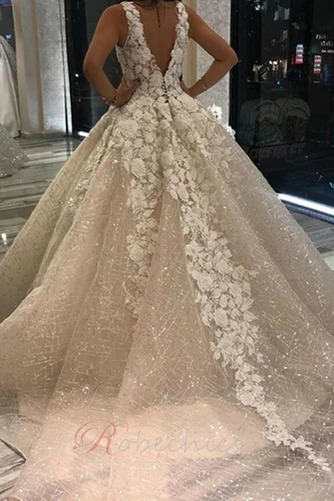 Robe de mariée Dos nu Col en V Manquant A-ligne Eglise Sans Manches - Page 2