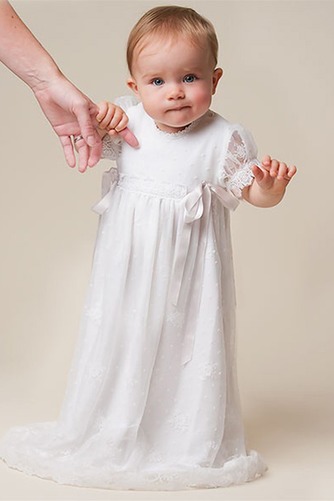 Robe de baptême Petites Tailles Princesse Naturel taille Manche Courte - Page 3