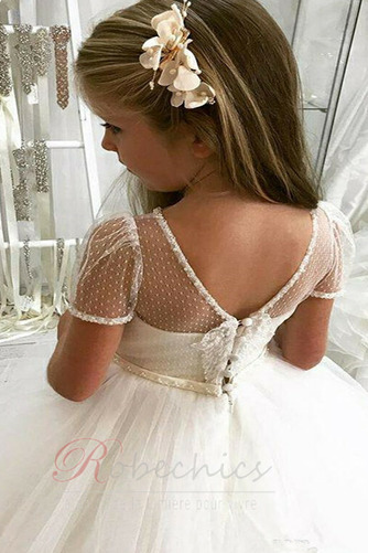 Robe Cortège Fille Médium Automne Manche Aérienne Tulle Naturel taille - Page 2