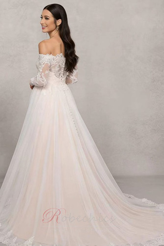 Robe de mariée Tissu Dentelle Printemps Empire Épaule Dégagée Traîne Mi-longue - Page 4