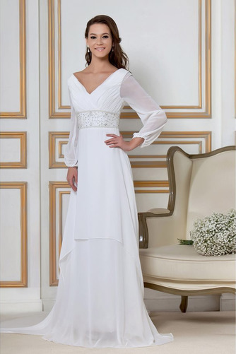 Robe de mariée Naturel taille Col en V Moderne Jardin Haut Bas - Page 2