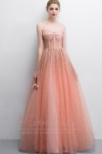 Robe de Bal noble Fourreau Avec Bijoux Col en Cœur Norme Au Drapée - Page 1