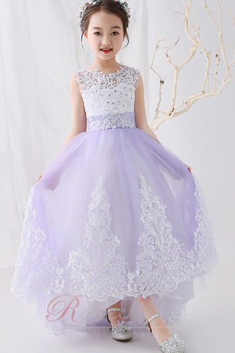 Robe Cortège Fille Naturel taille Lacet a ligne Longueur ras du Sol - Page 1