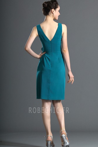 Robe Demoiselle d'Honneur Sans Manches Turquoise Simple Rivage - Page 6