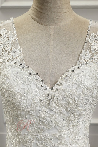 Robe de mariée Couvert de Dentelle Automne Mince Mancheron Sans bretelles - Page 4