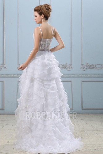 Robe de mariée Dentelle Fourreau Avec Bijoux Organza Sans Manches - Page 4