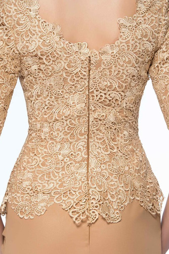 Robe Mère de Mariée Moderne rider Couvert de Dentelle Manche Aérienne - Page 4