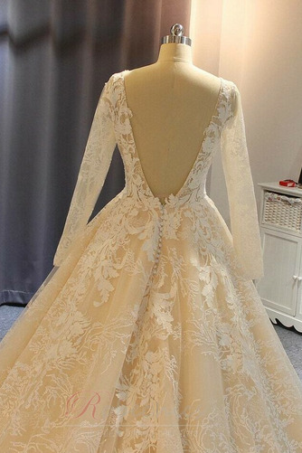 Robe de mariée Salle Naturel taille Poire Traîne Longue Dentelle Formelle - Page 3